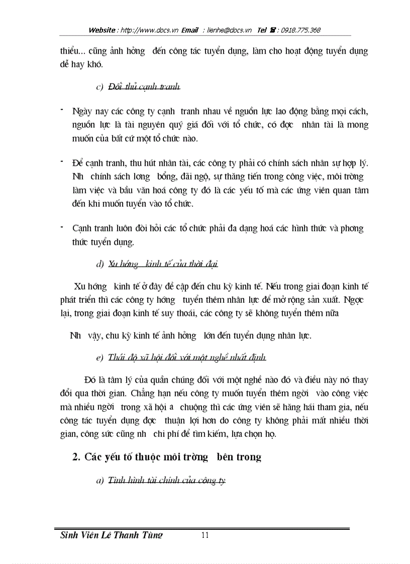 image for page Hoàn thiện công tác tuyển mộ tuyển chọn tại công ty Đông Đô Bộ Quốc phòng