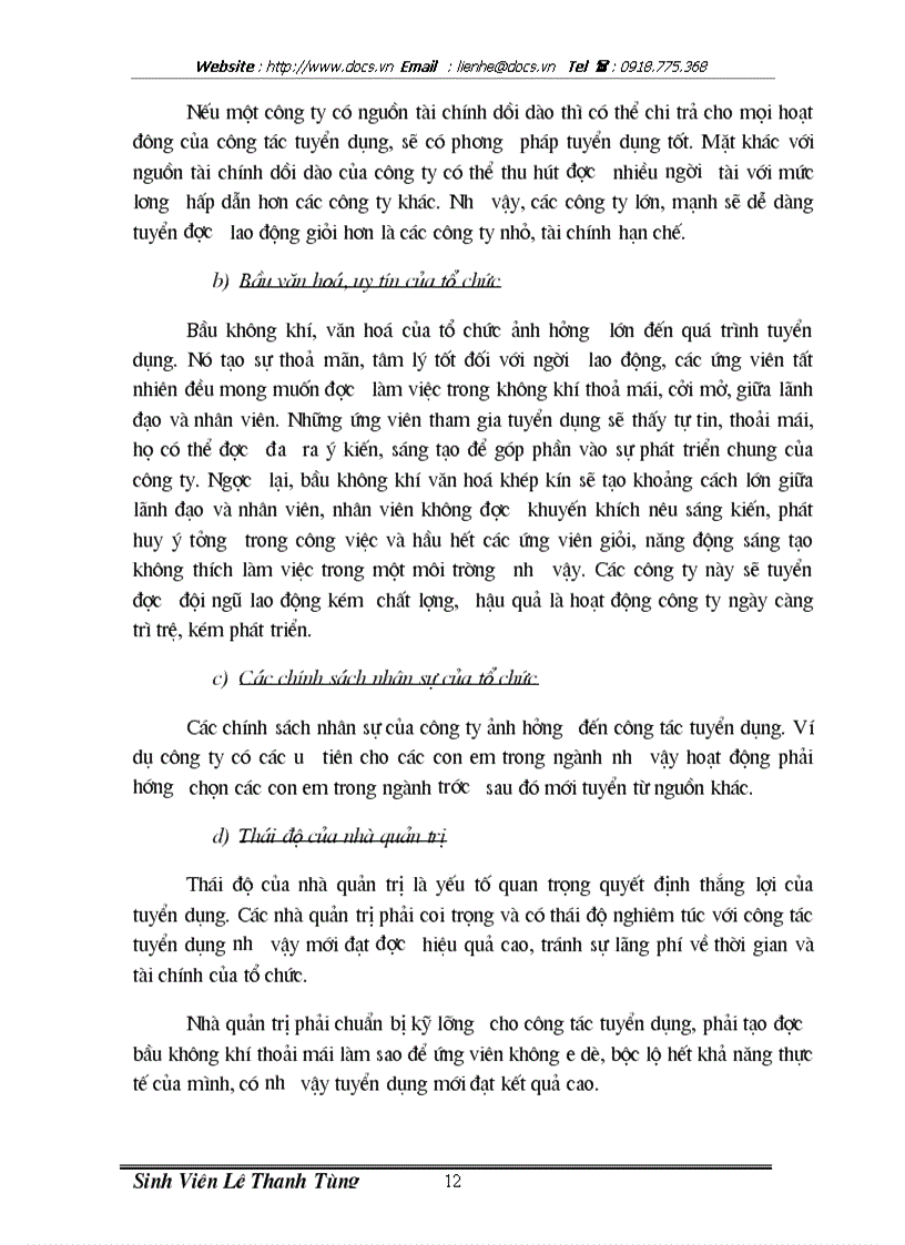 image for page Hoàn thiện công tác tuyển mộ tuyển chọn tại công ty Đông Đô Bộ Quốc phòng