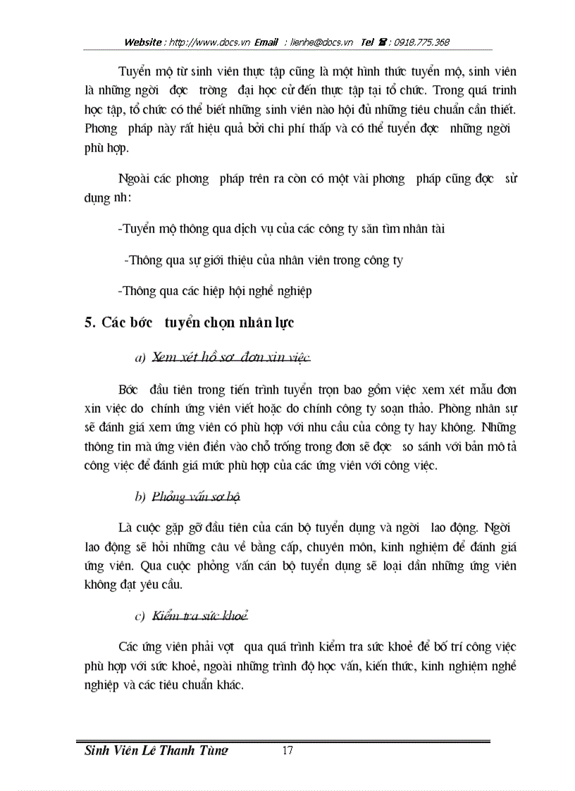 image for page Hoàn thiện công tác tuyển mộ tuyển chọn tại công ty Đông Đô Bộ Quốc phòng