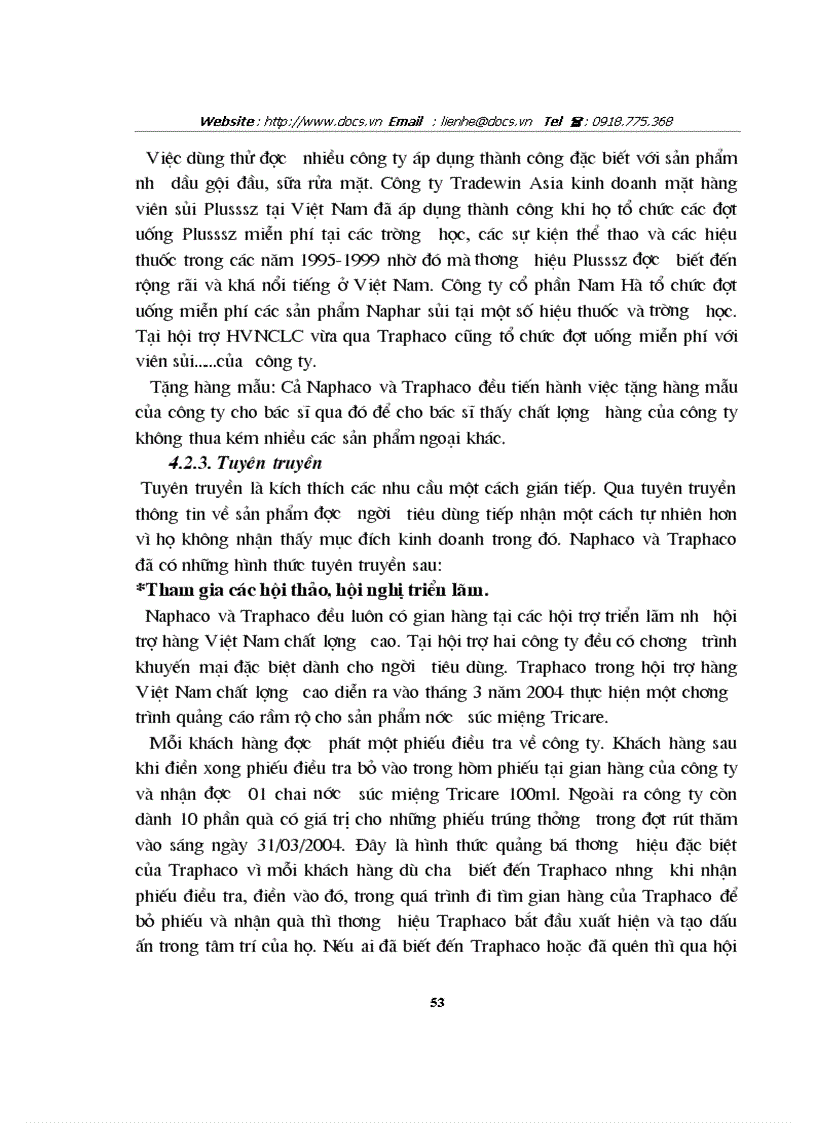 image for page Khảo sát chiến lược định vị và quảng bá thương hiệu của một số doanh nghiệp Dược Việt Nam