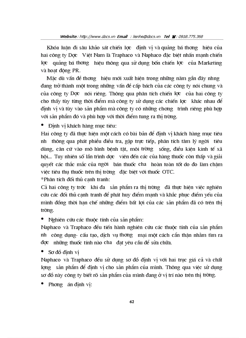 image for page Khảo sát chiến lược định vị và quảng bá thương hiệu của một số doanh nghiệp Dược Việt Nam