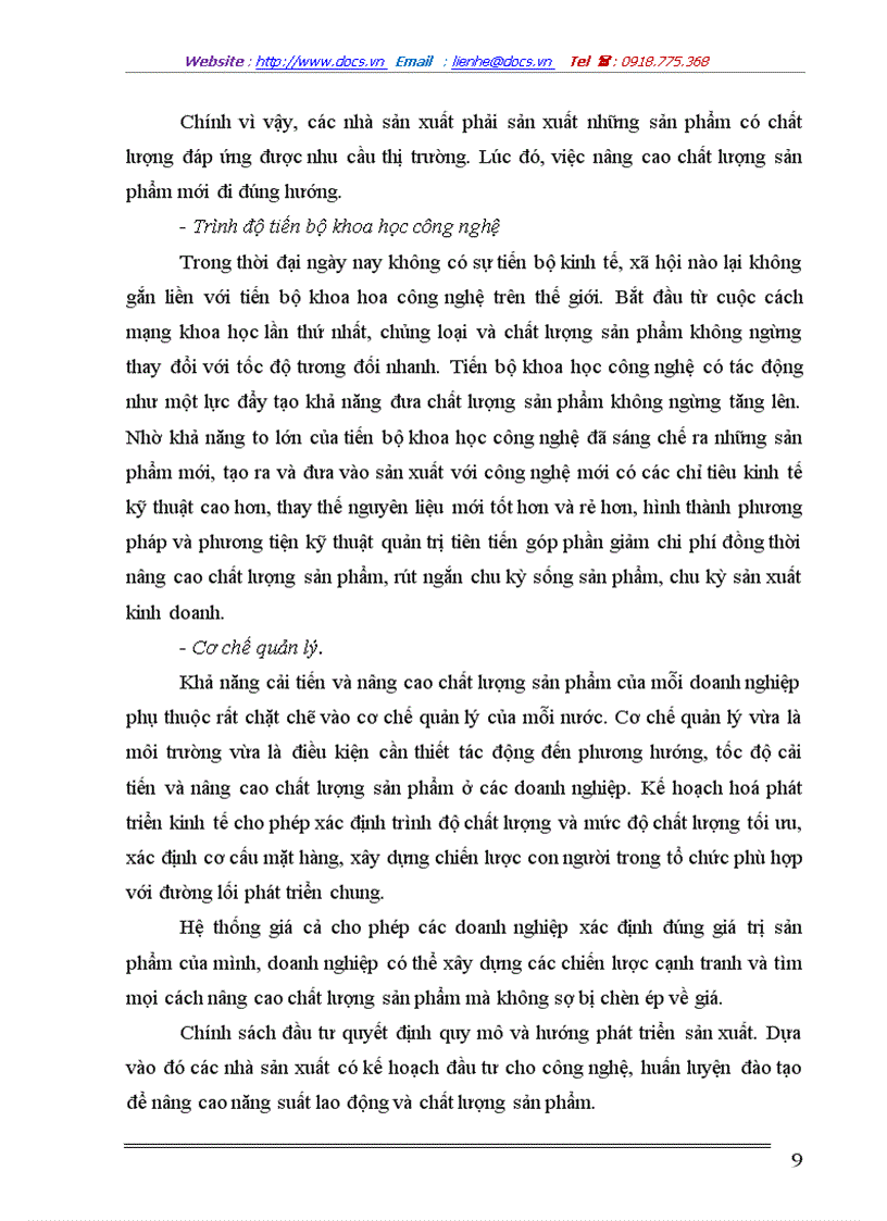 image for page Vấn đề chất lượng sản phẩm và quản lý chất lượng trong các doanh nghiệp Việt Nam hiện nay
