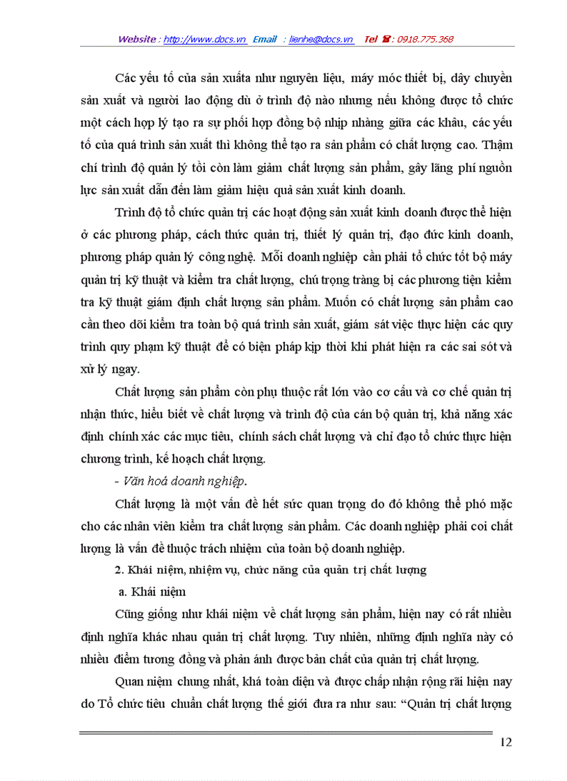 image for page Vấn đề chất lượng sản phẩm và quản lý chất lượng trong các doanh nghiệp Việt Nam hiện nay