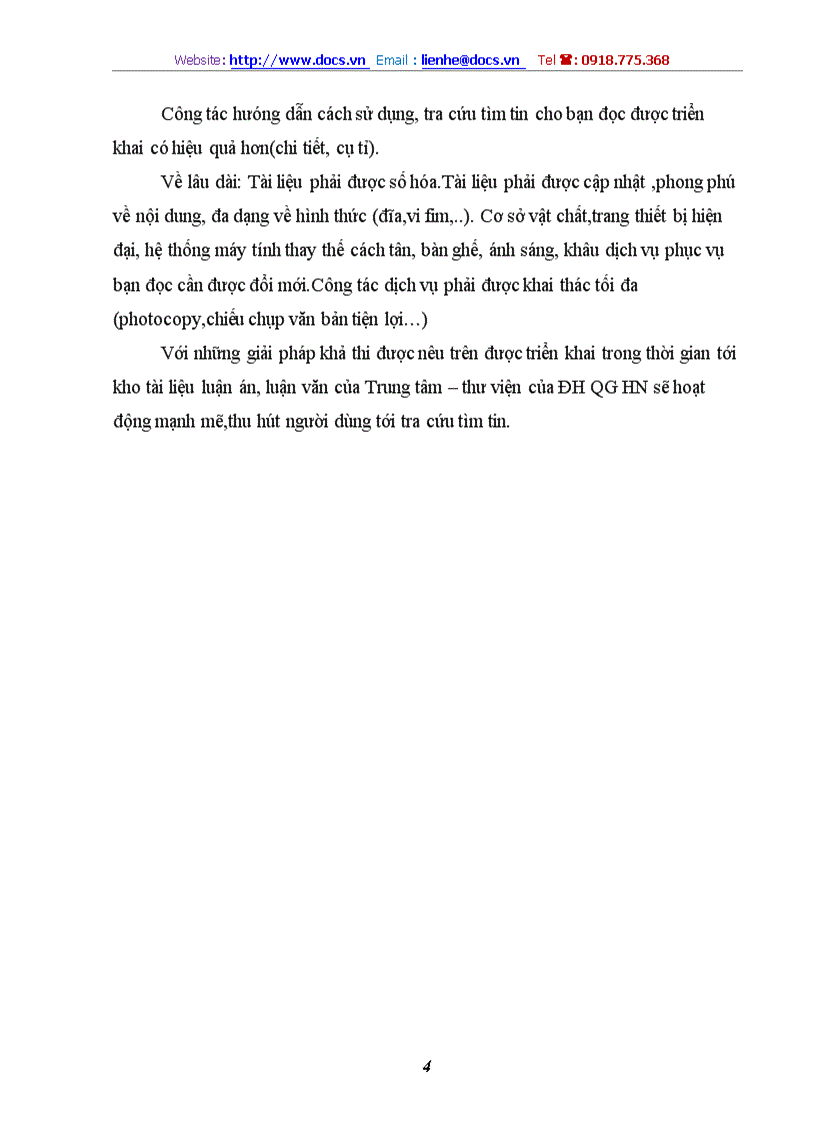 image for page Tình huống Kho tài liệu luận án luận văn của Trung tâm Thông tin Thư viện ĐH QG Hà Nội còn được rất ít người khai thác sử dụng