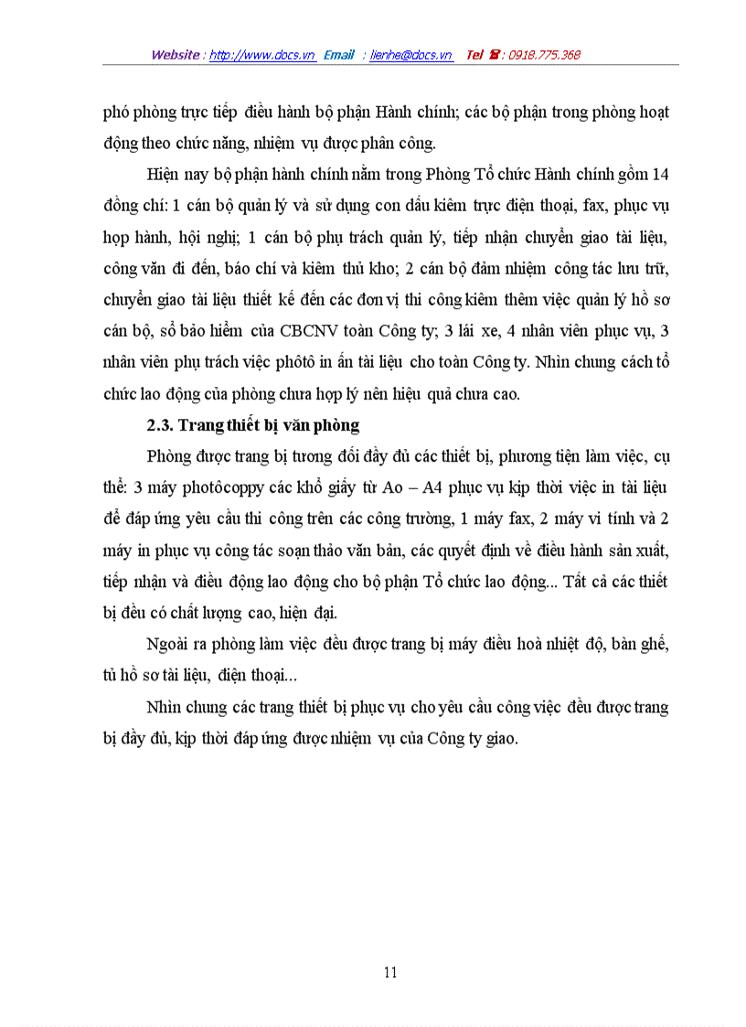 image for page Khái quát về chức năng nhiệm vụ quyền hạn cơ cấu tổ chức và thực trạng công tác quản trị hành chính văn phòng của công ty tư vấn xây dựng sông đà