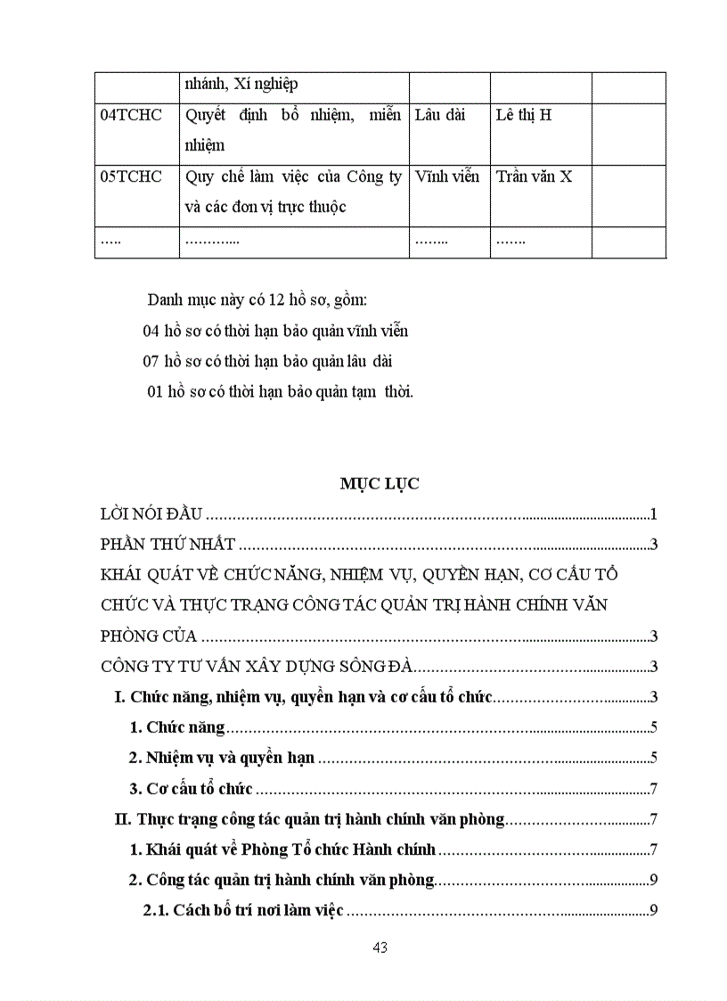 image for page Khái quát về chức năng nhiệm vụ quyền hạn cơ cấu tổ chức và thực trạng công tác quản trị hành chính văn phòng của công ty tư vấn xây dựng sông đà