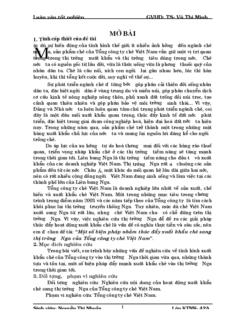 image for page Một số biện pháp chủ yếu nhằm thúc đẩy xuất khẩu chè sang thị trường Nga của Tổng công ty chè Việt Nam