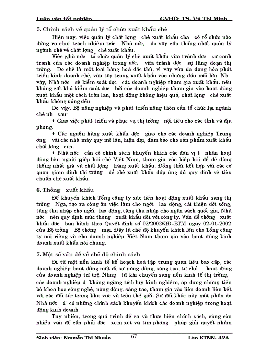 image for page Một số biện pháp chủ yếu nhằm thúc đẩy xuất khẩu chè sang thị trường Nga của Tổng công ty chè Việt Nam