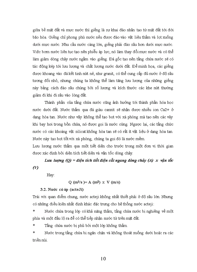 image for page Môi trường nước dưới đất và các vấn đề liên quan khi khai thác