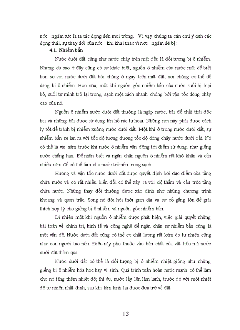 image for page Môi trường nước dưới đất và các vấn đề liên quan khi khai thác