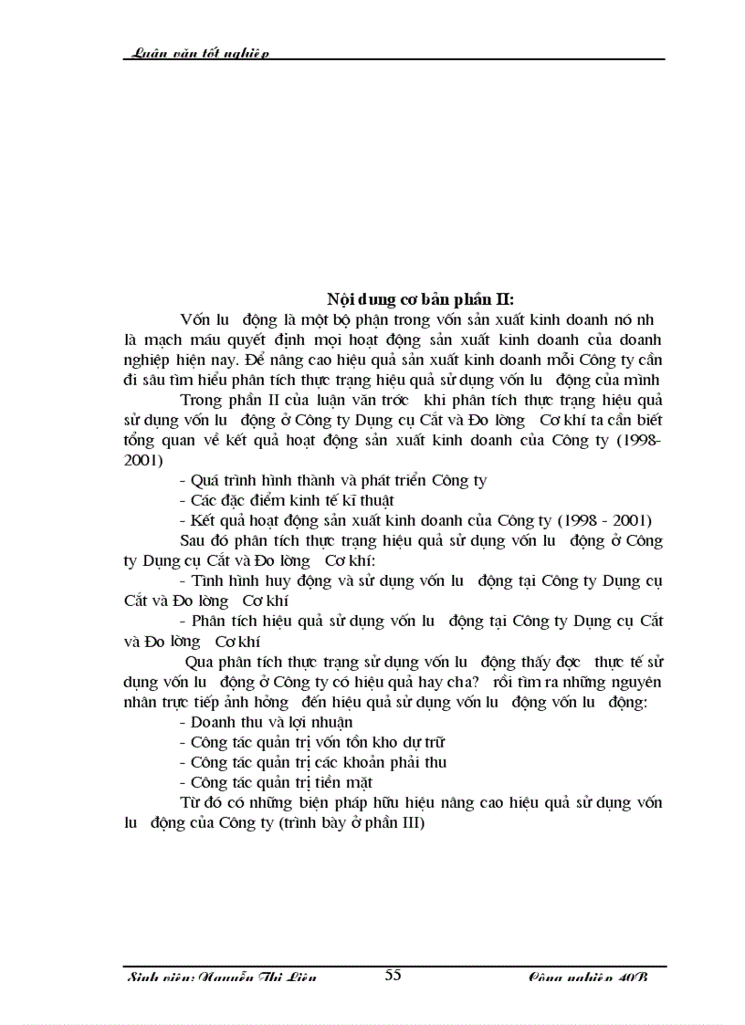 image for page Một số biện pháp nhằm nâng cao hiệu quả sử dụng vốn lưu động ở Công ty Dụng cụ Cắt và Đo lường Cơ khí