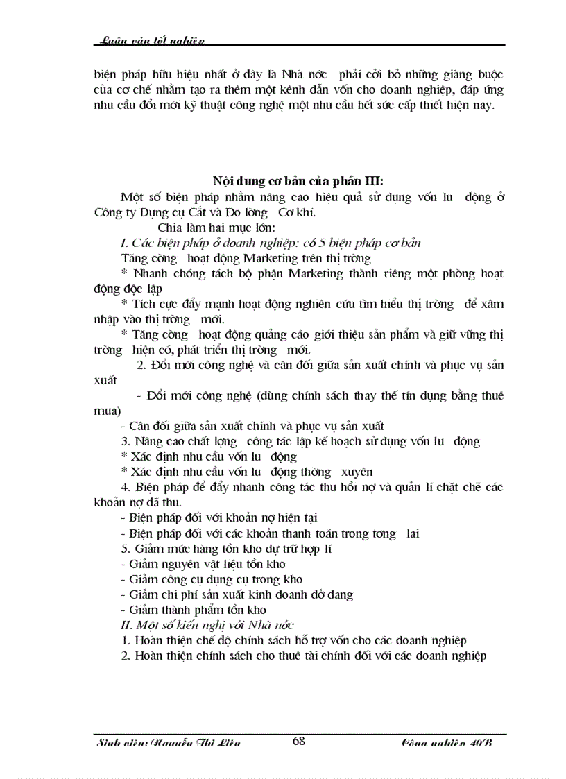 image for page Một số biện pháp nhằm nâng cao hiệu quả sử dụng vốn lưu động ở Công ty Dụng cụ Cắt và Đo lường Cơ khí