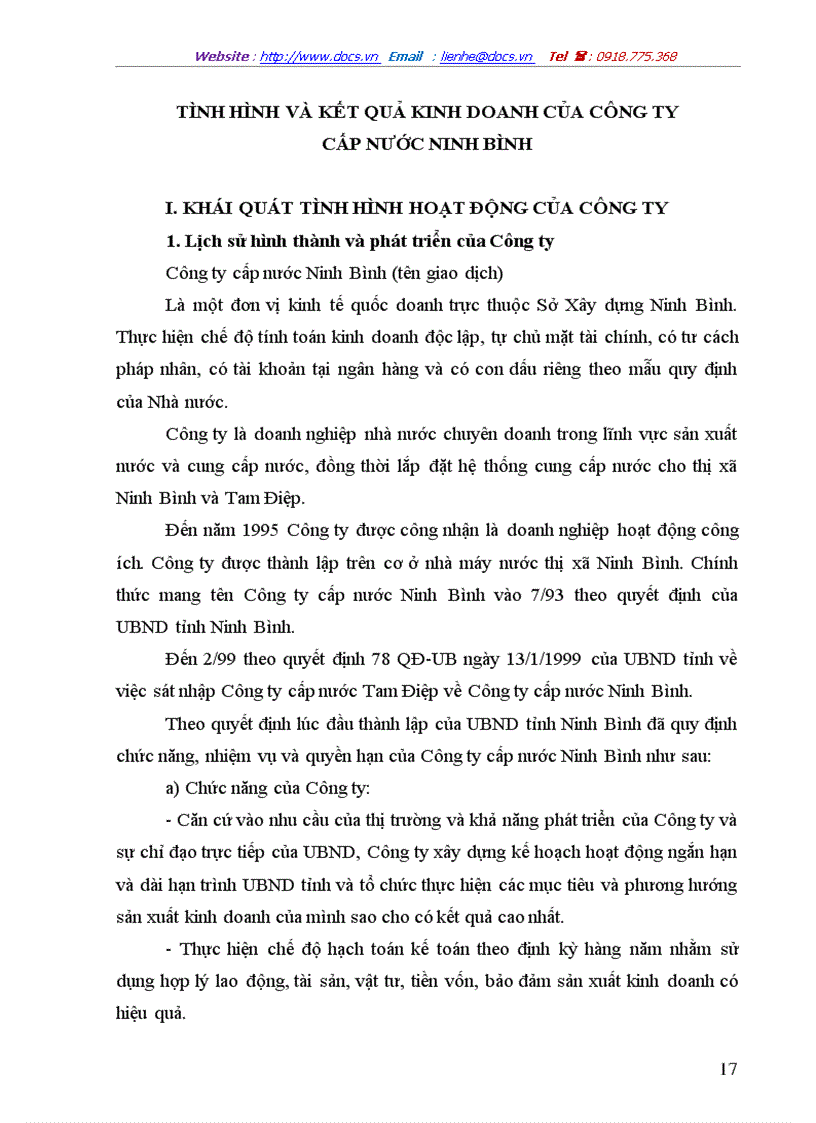 image for page Một số biện pháp nâng cao lợi nhuận ở công ty cấp nước Ninh Bình