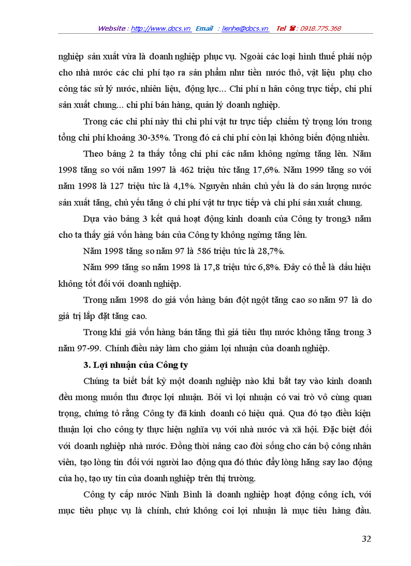 image for page Một số biện pháp nâng cao lợi nhuận ở công ty cấp nước Ninh Bình