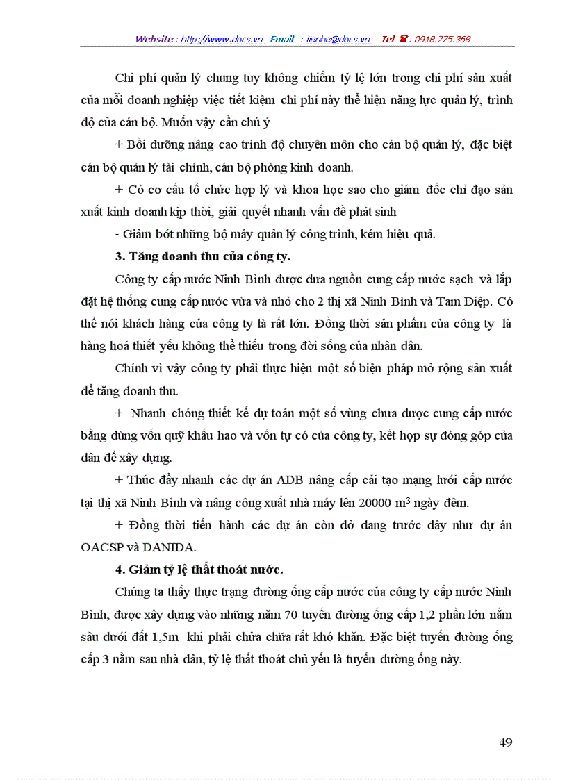 image for page Một số biện pháp nâng cao lợi nhuận ở công ty cấp nước Ninh Bình