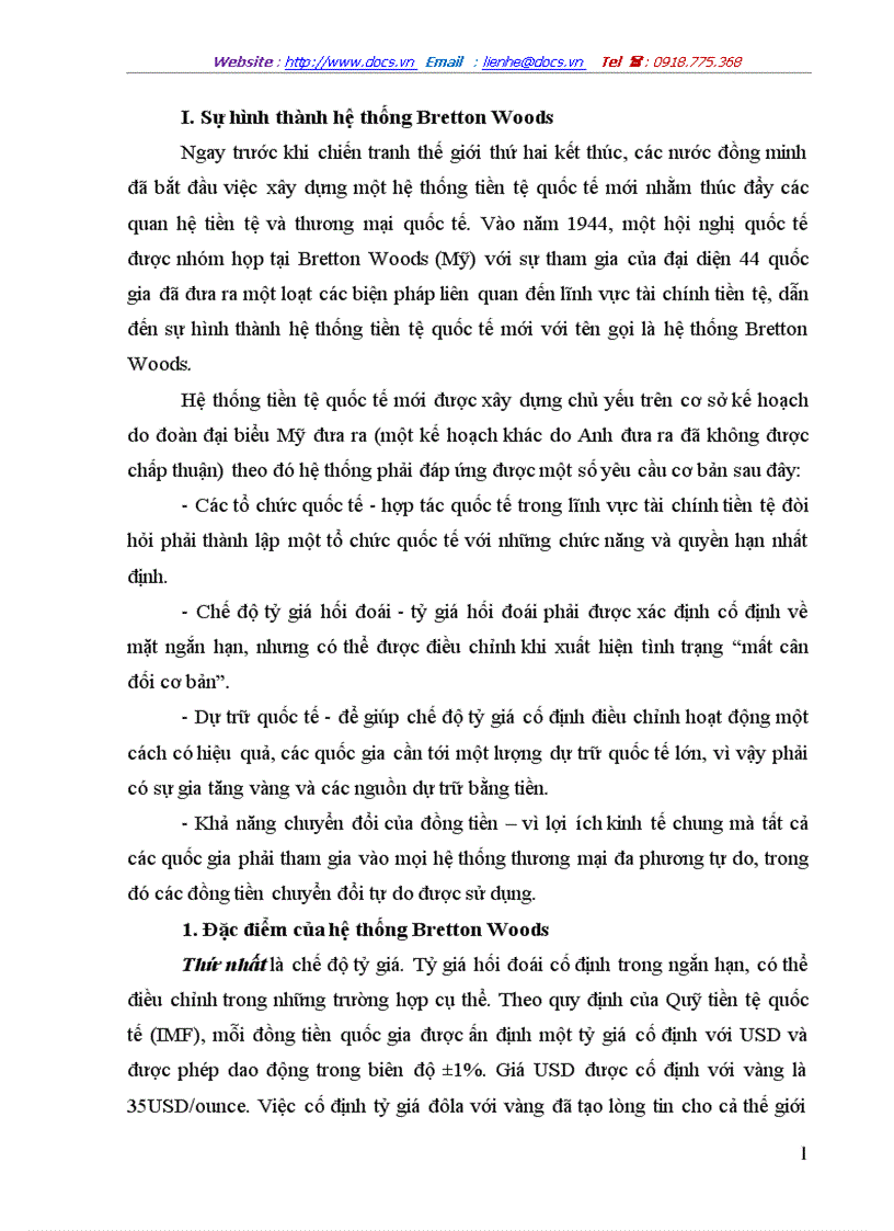 image for page Sự hình thành hệ thống Bretton Woods