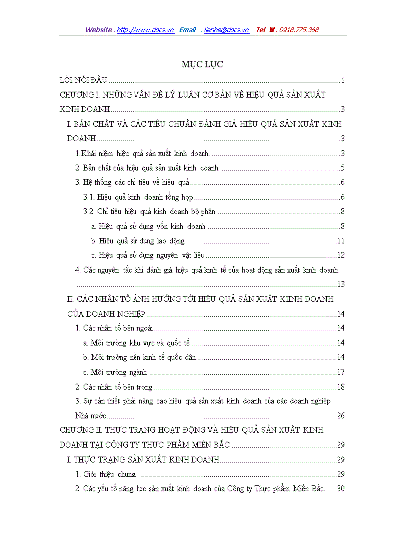 image for page Một số giải pháp nhằm nâng cao hiệu quả sản xuất kinh doanh tại Công ty Thực phẩm Miền Bắc