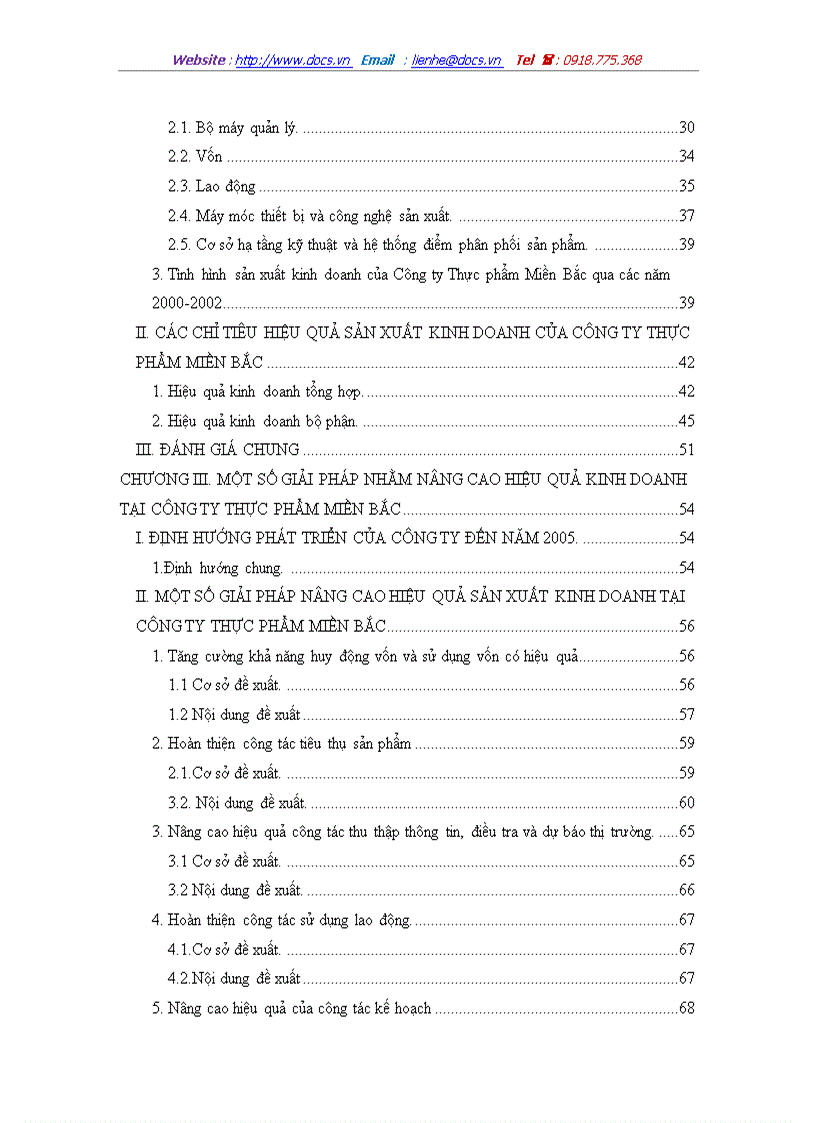 image for page Một số giải pháp nhằm nâng cao hiệu quả sản xuất kinh doanh tại Công ty Thực phẩm Miền Bắc