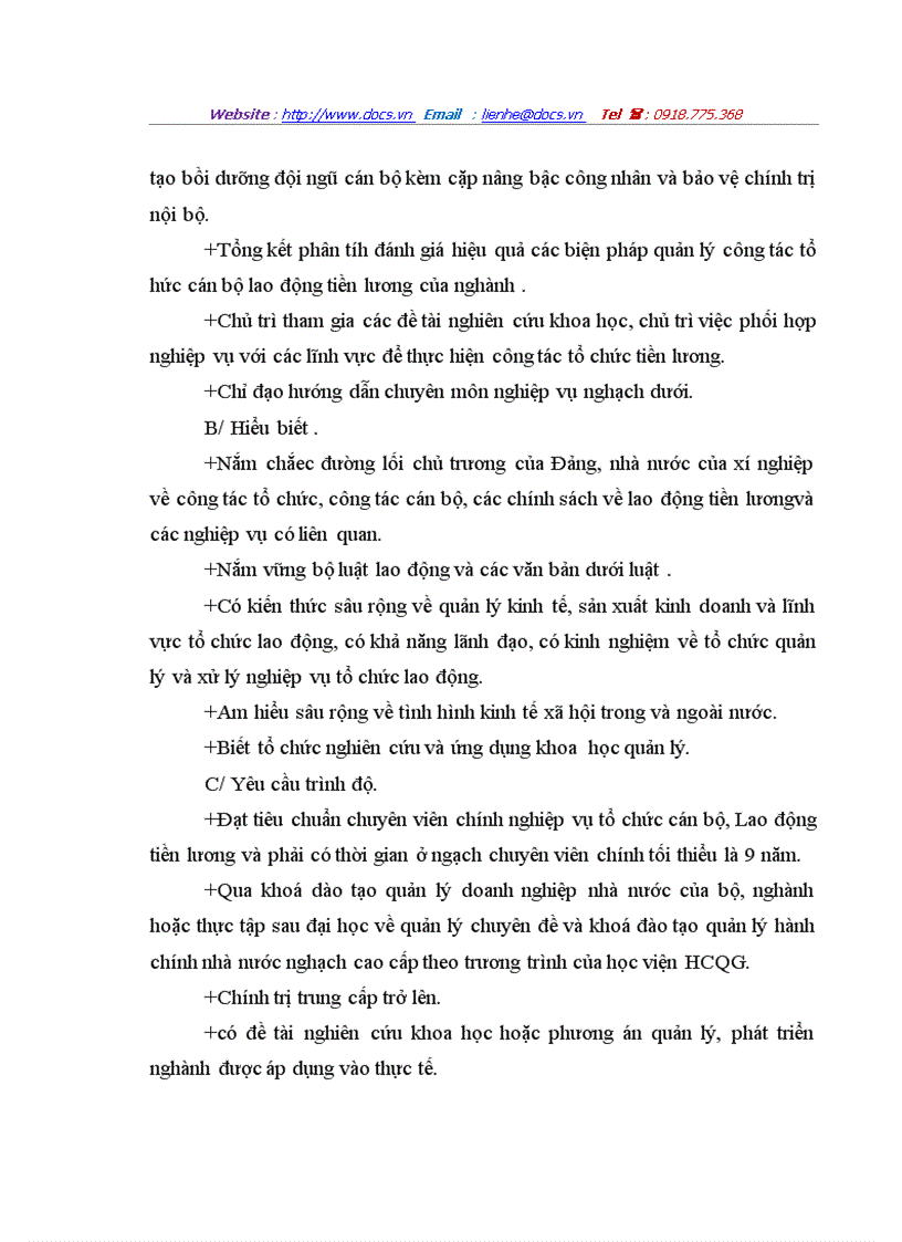 image for page Công tác phân tích công việc tại phòng TCTL của công ty Vật tư Vận Tải Xi Măng