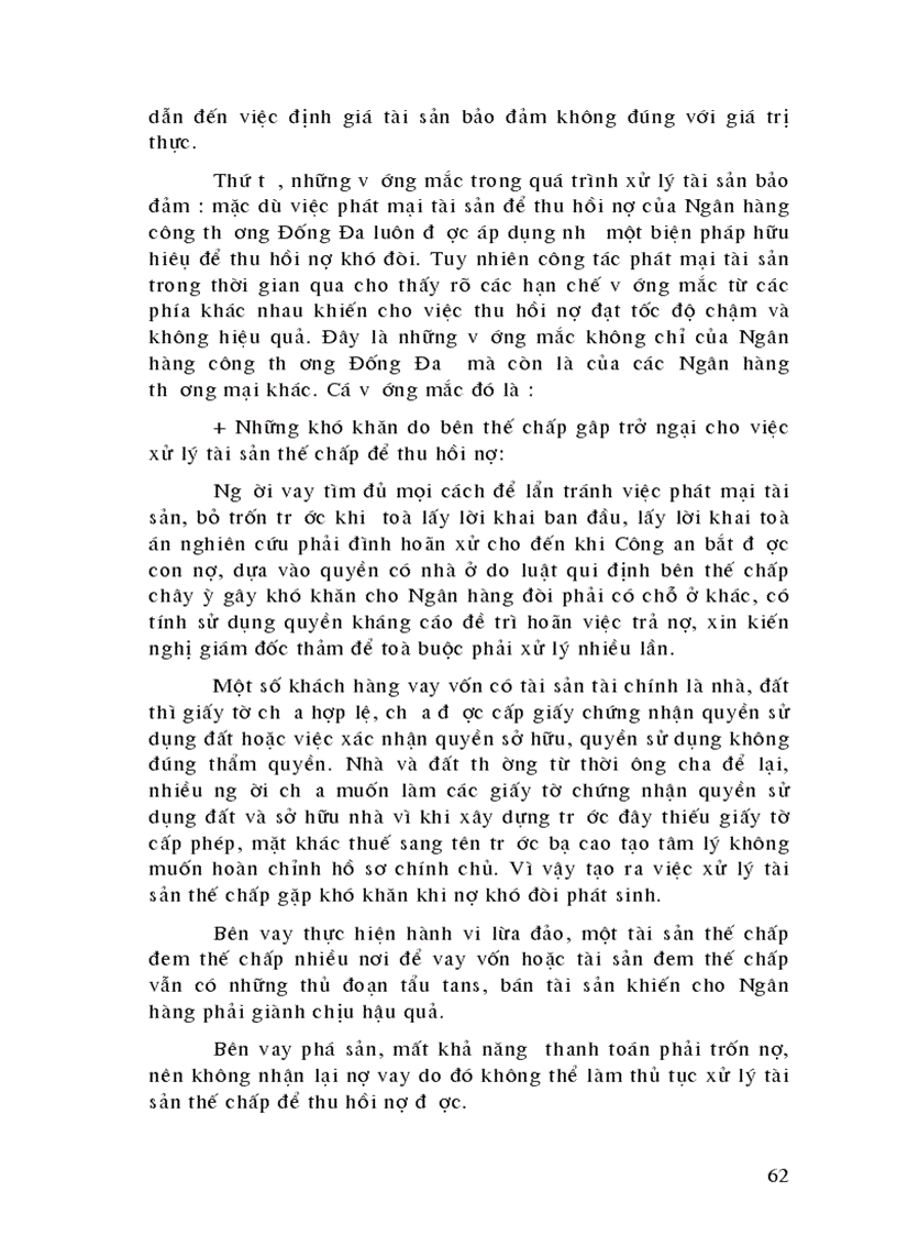 image for page Một số giải pháp kiến nghị nhằm hoàn thiện chế độ pháp lý về cho vay có bảo đảm bằng tài sản trong hoạt động tín dụng Ngân hàng tại chi nhánh Ngân hà