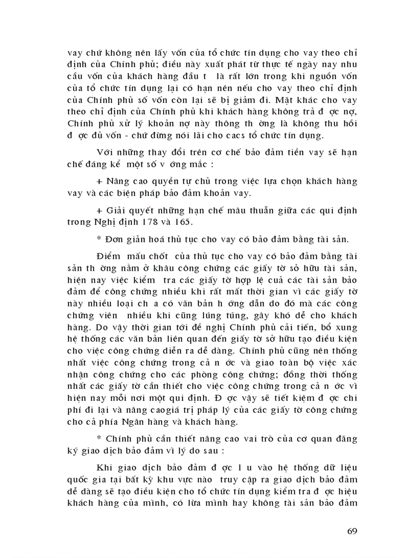 image for page Một số giải pháp kiến nghị nhằm hoàn thiện chế độ pháp lý về cho vay có bảo đảm bằng tài sản trong hoạt động tín dụng Ngân hàng tại chi nhánh Ngân hà