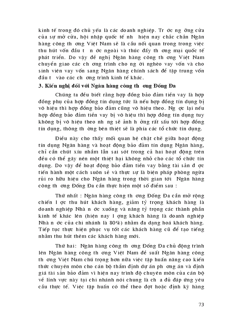 image for page Một số giải pháp kiến nghị nhằm hoàn thiện chế độ pháp lý về cho vay có bảo đảm bằng tài sản trong hoạt động tín dụng Ngân hàng tại chi nhánh Ngân hà