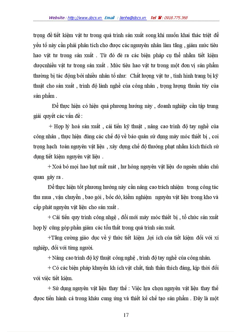 image for page Một số phương hướng và biện pháp cơ bản nhằm tăng cường công tác quản lý nguyên vật liệu trong doanh nghiệp