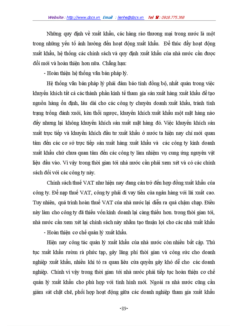 image for page Một số giải pháp chủ yếu nhằm thúc đẩy xuất khẩu hàng nông sản của công ty VILEXIM