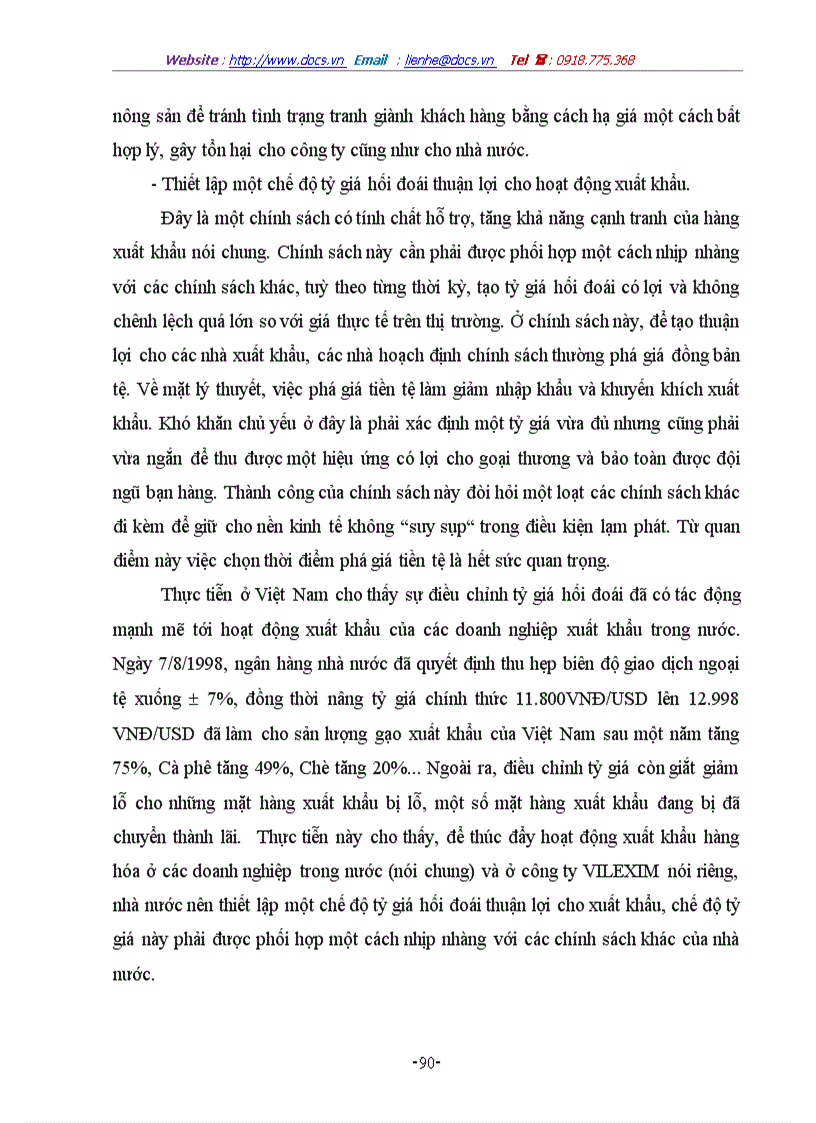 image for page Một số giải pháp chủ yếu nhằm thúc đẩy xuất khẩu hàng nông sản của công ty VILEXIM