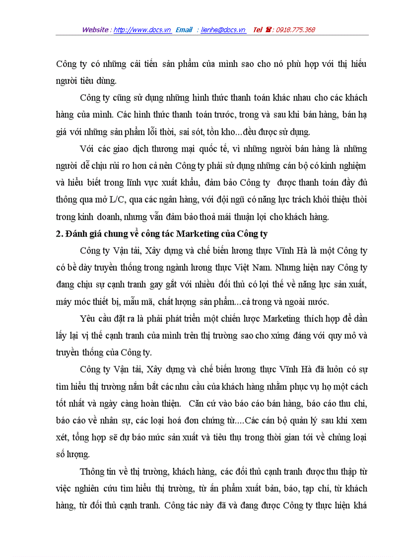image for page Kiến nghị và giải pháp nhằm hoàn thiện công tác quản trị doanh nghiệp tại công ty vận tải xây dựng và chế biến lương thực vĩnh hà