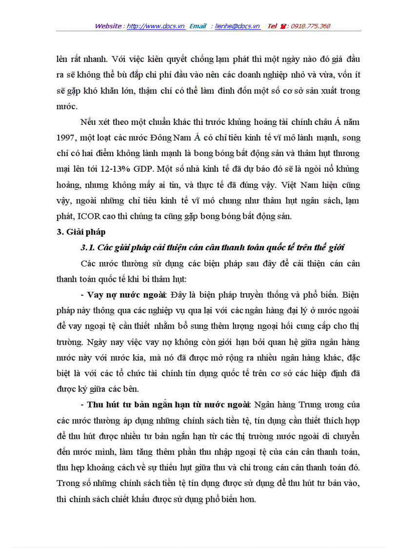 image for page Cán cân thanh toán của Việt Nam và các nguyên nhân giải pháp cho sự thâm hụt cán cân thương mại quốc tế của Việt Nam
