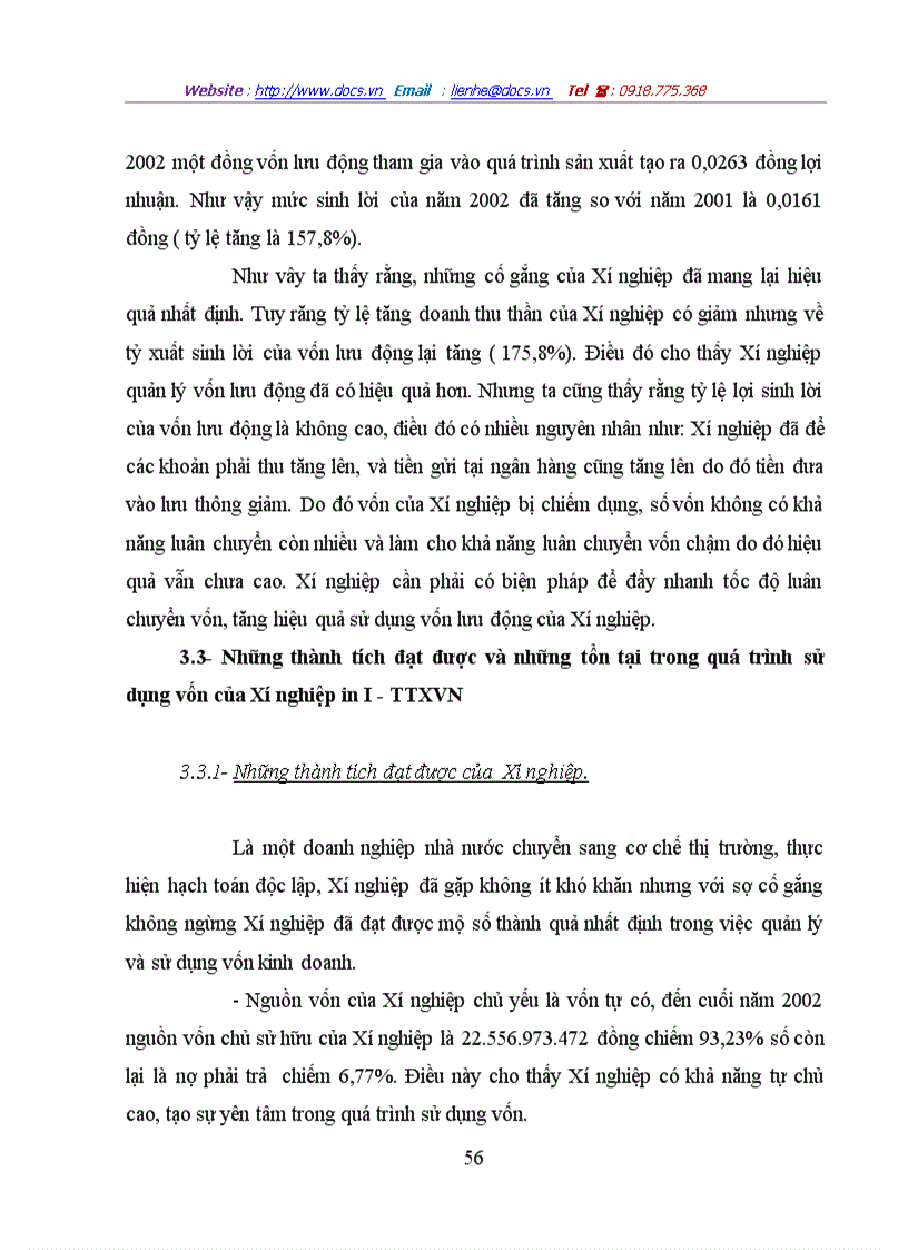 image for page Một số giải pháp nhằm thực hiện tốt công tác bảo toàn và nâng cao hiệu quả sử dụng vốn kinh doanh tại Xí nghiệp in I TTXVN
