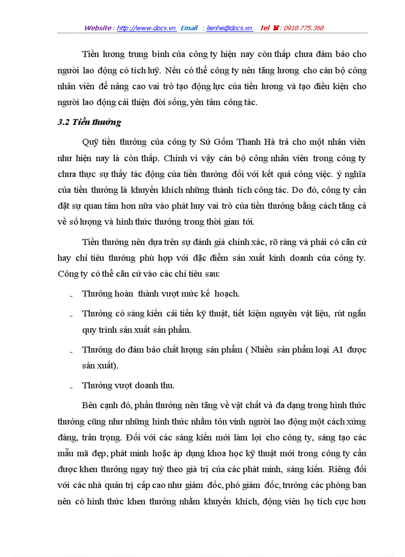 image for page Một số giải pháp nhằm tạo động lực cho người lao động tại công ty Sứ Gốm Thanh Hà