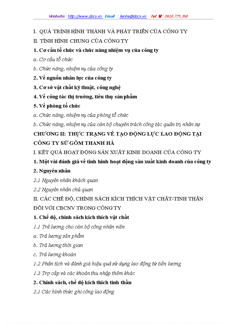 image for page Một số giải pháp nhằm tạo động lực cho người lao động tại công ty Sứ Gốm Thanh Hà