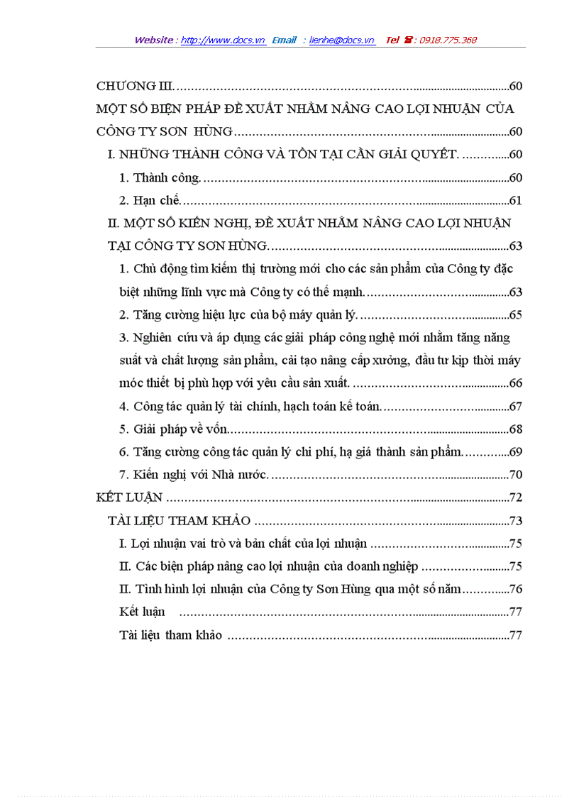 image for page Lợi nhuận và các biện pháp nâng cao lợi nhuận tại Công ty Sơn Hùng