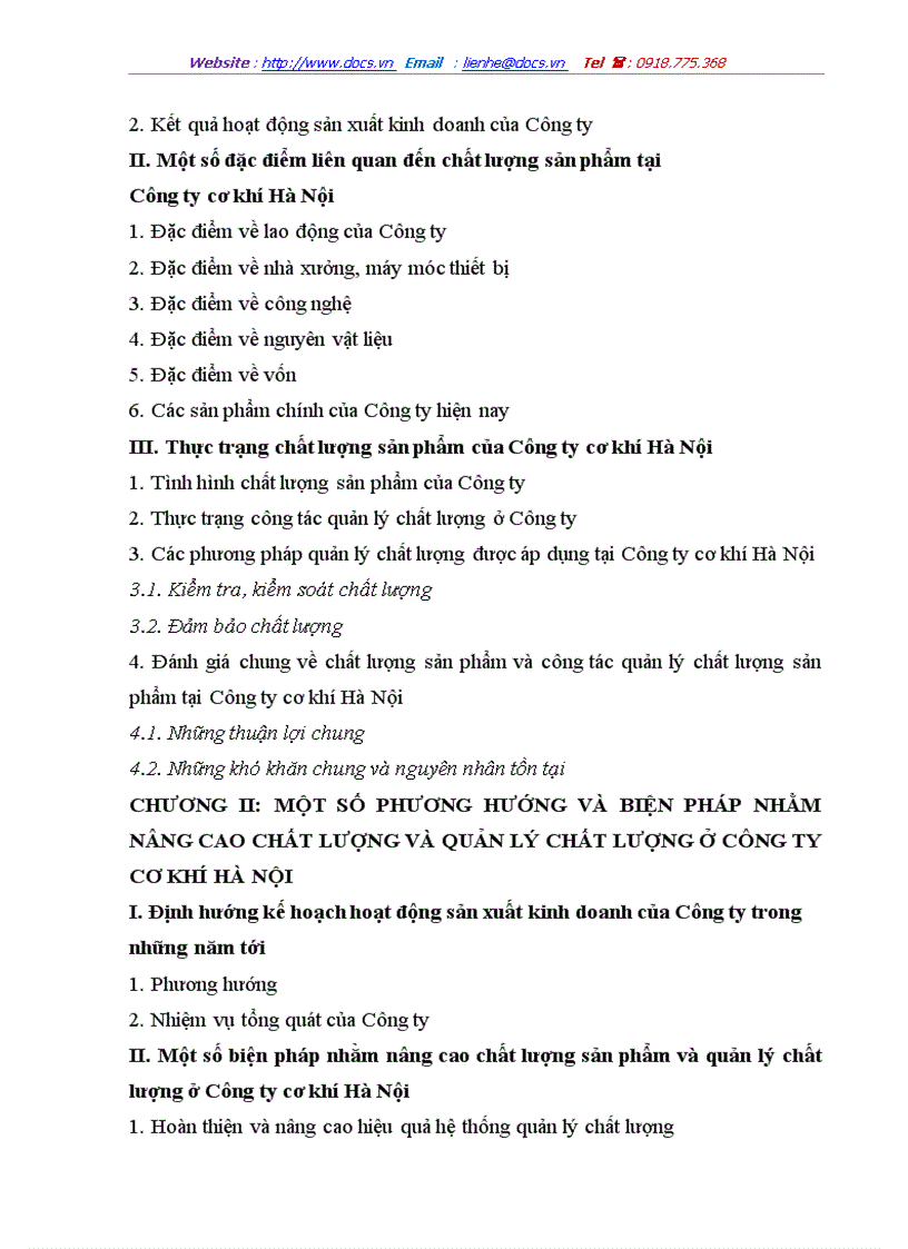 image for page Một số phương pháp và biện pháp cơ bản nhằm nâng cao chất lượng sản phẩm tại Công ty cơ khí Hà Nội