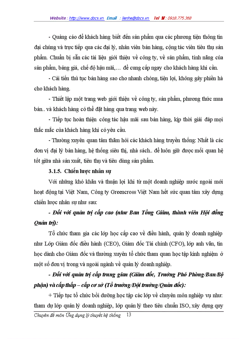 image for page Ứng dụng lý thuyết hệ thống trong phân tích môi trường kinh doanh và chiến lược phát triển kinh doanh của công ty Greencoss Việt Nam