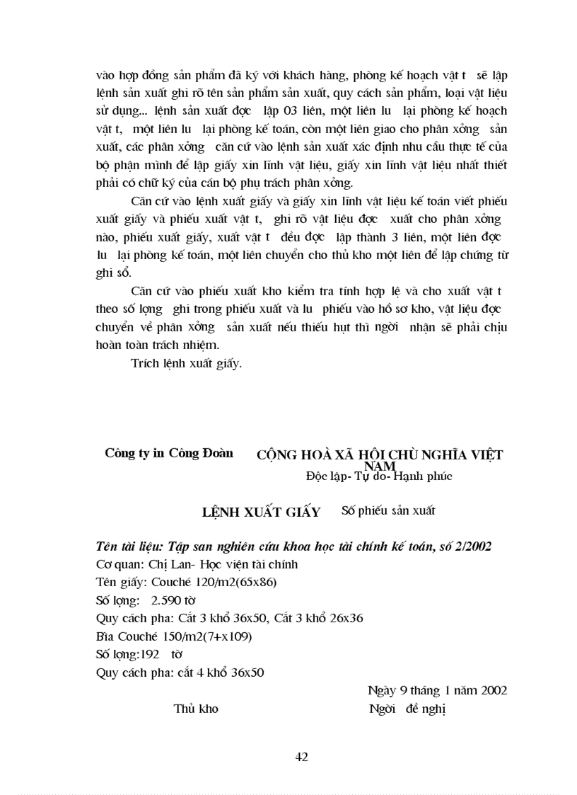 image for page Một số ý kiến đề xuất nhằm hoàn thiện công tác kế toán vật liệu ở công ty in công đoàn