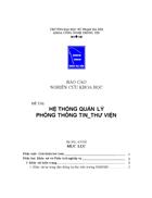 Hệ thống quản lí phòng thông tin thư viện