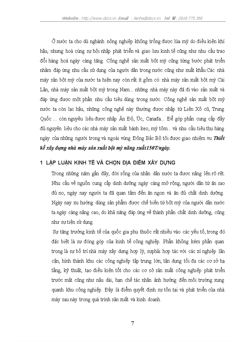 image for page Thiết kế xây dựng nhà máy sản xuất bột mỳ năng xuất150T ngày