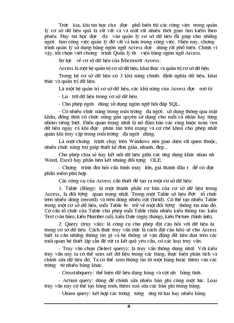 image for page Quản lý thư viện được xây dựng trên hệ quản trị cơ sở dữ liệu Access97