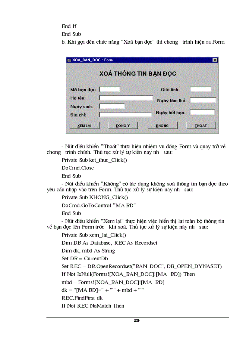 image for page Quản lý thư viện được xây dựng trên hệ quản trị cơ sở dữ liệu Access97