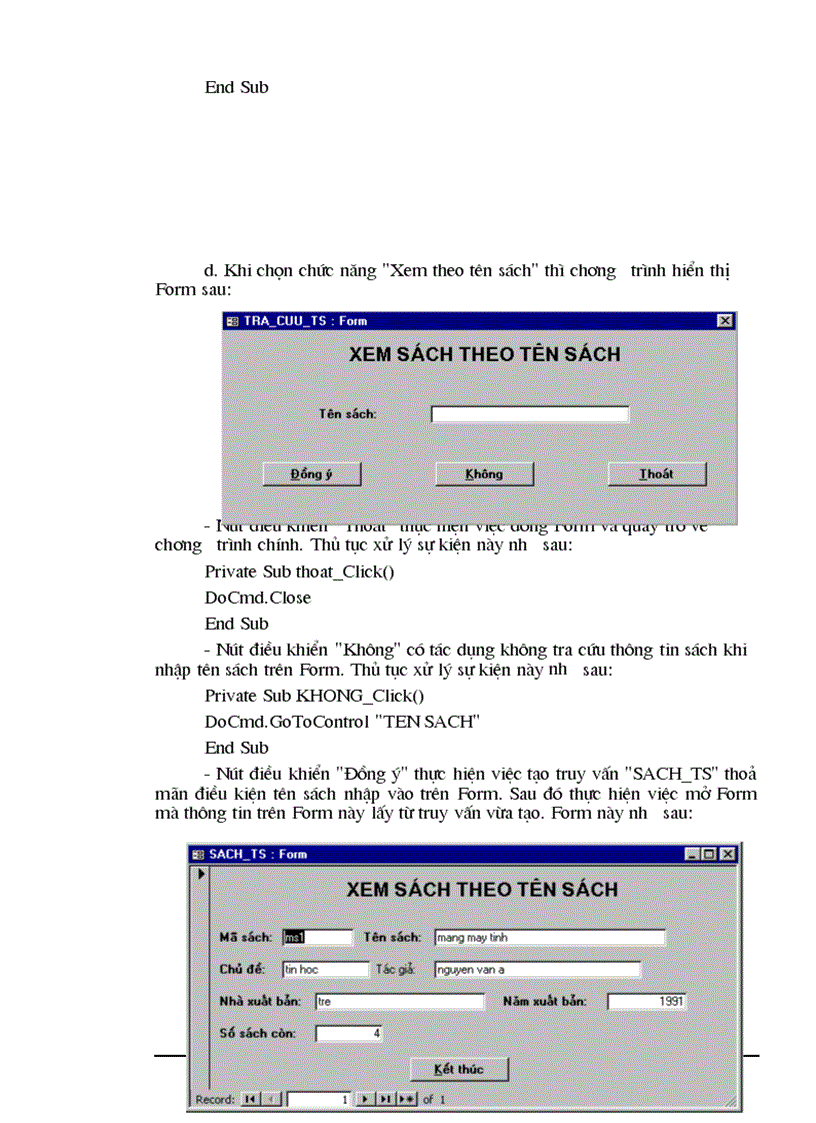 image for page Quản lý thư viện được xây dựng trên hệ quản trị cơ sở dữ liệu Access97
