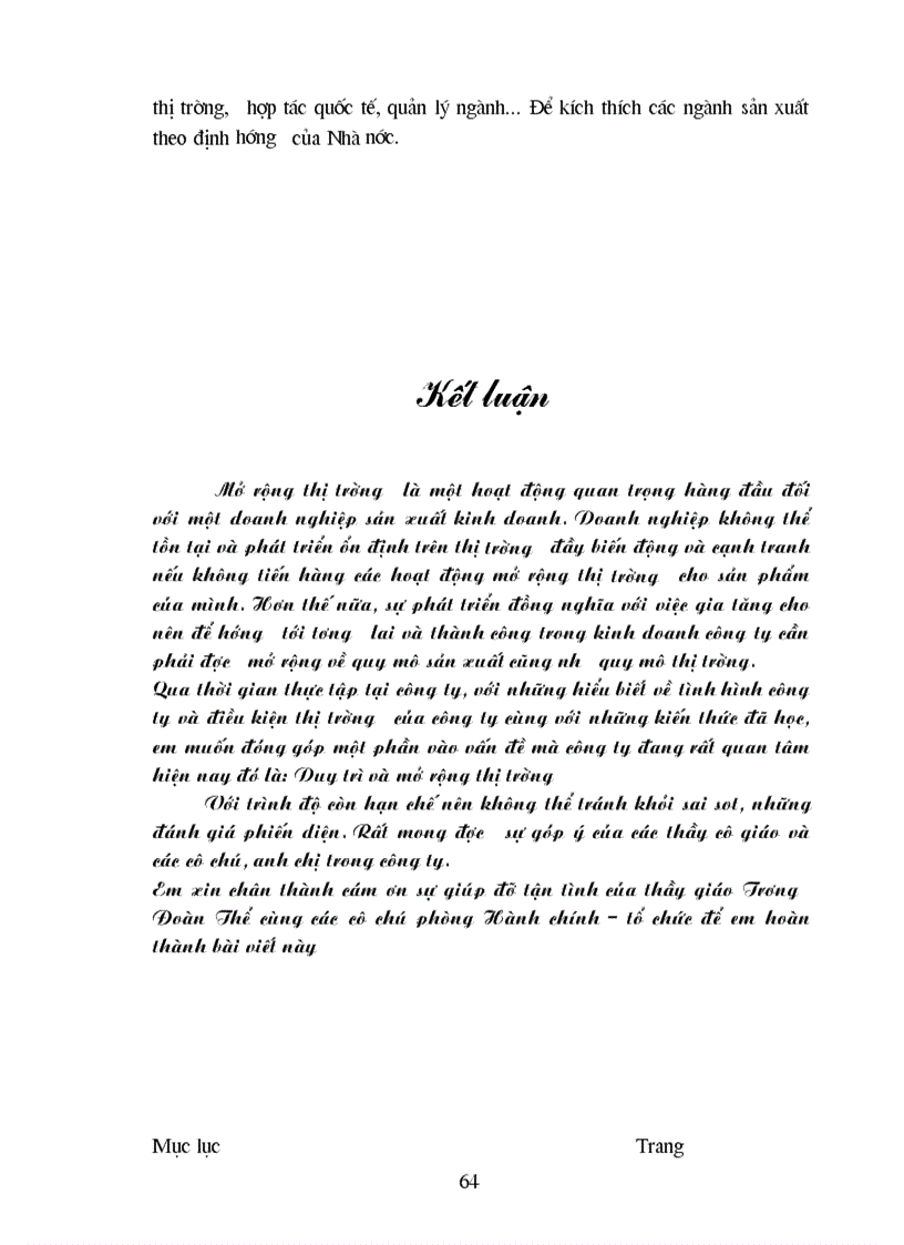 image for page Các giải pháp Marketing nhằm duy trì và mở rộng thị trường của công ty Giầy Thượng Đình