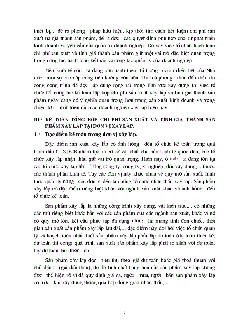 image for page Một số ý kiến đóng góp nhằm góp phần hoàn thiện công tác kế toán chi phí sản xuất và tính giá thành sản phẩm xây lắp tại Xí nghiệp Xây lắp II