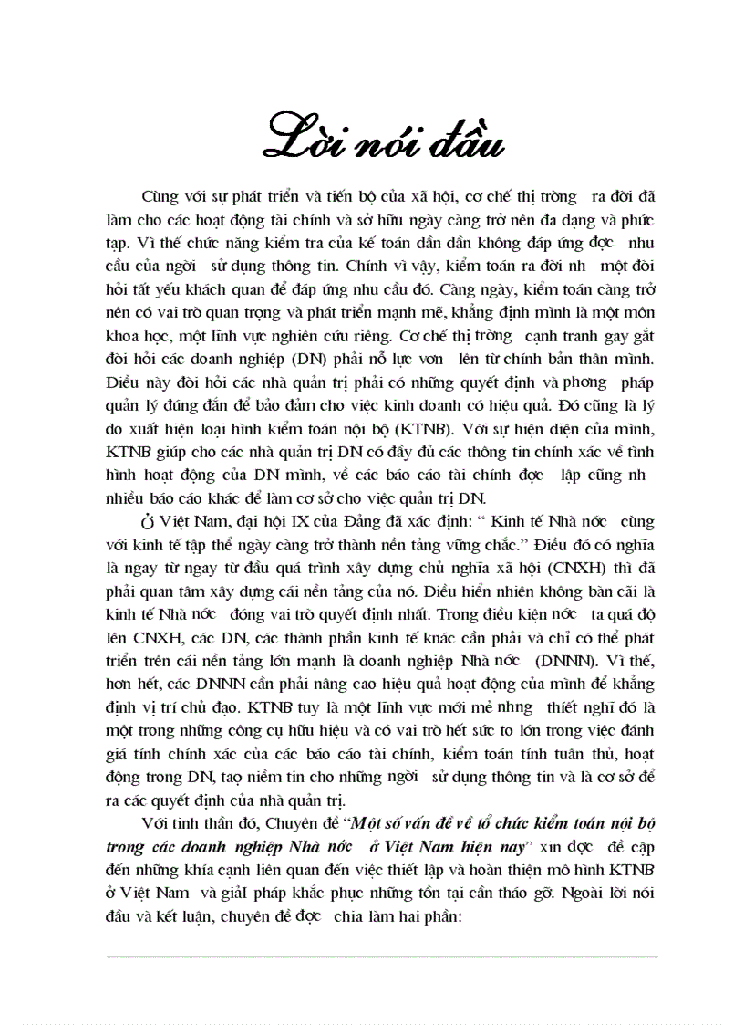 image for page Một số vấn đề về tổ chức kiểm toán nội bộ trong các doanh nghiệp Nhà nước ở Việt Nam hiện nay