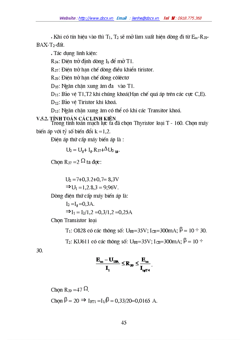image for page Tính toán thiết kế mạch điều kiển