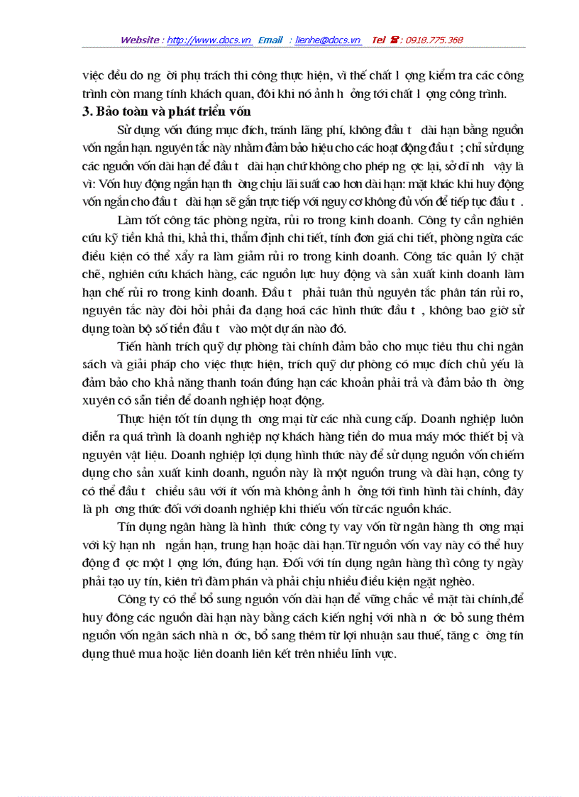 image for page Một số giải pháp nhằm nâng cao hiệu quả sử dụng vốn ở công ty xây dựng cầu 75