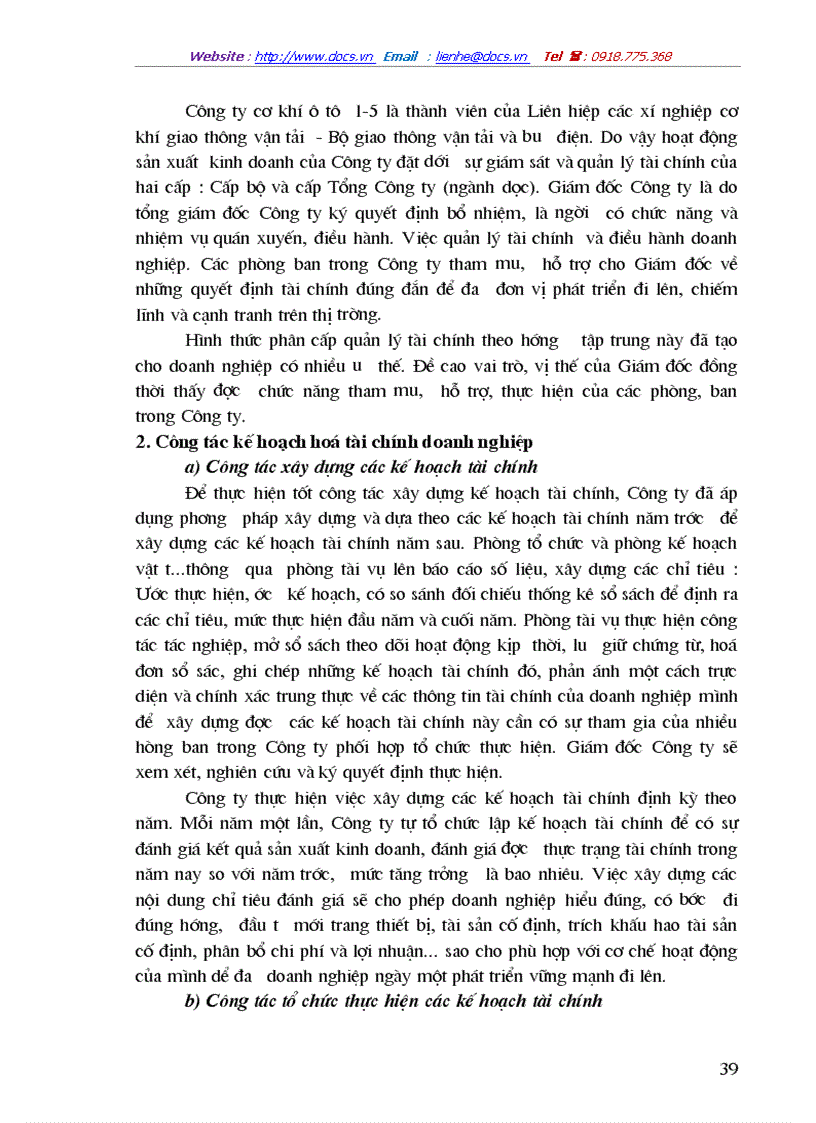 image for page Công tác huy động và sử dụng vốn ở Công ty cơ khí ô tô 1 5