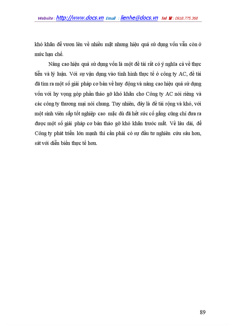 image for page Một số giải pháp nâng cao hiệu quả huy động và sử dụng vốn ở Công ty TNHH Thiết bị điện AC
